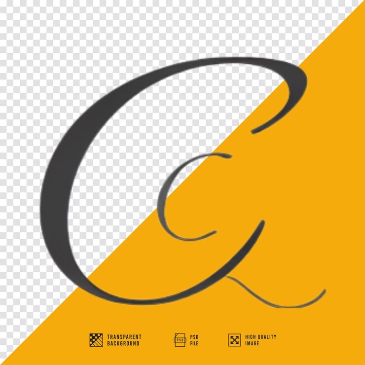PSD um logotipo para a letra c está na tela