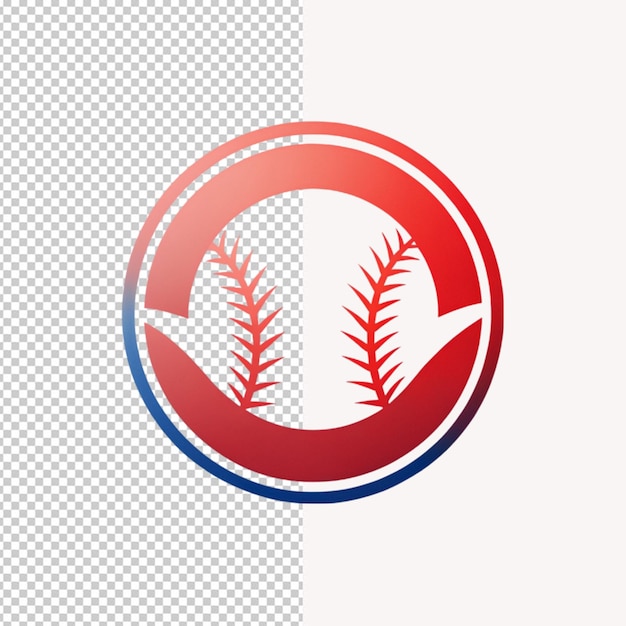 PSD um logotipo para uma equipe de beisebol está em um fundo branco