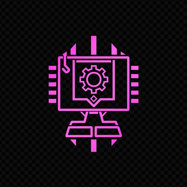 PSD um logotipo rosa para uma empresa chamada gear