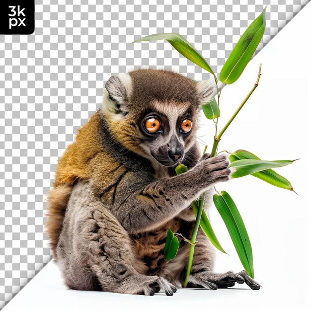 PSD um macaco sentado em um ramo com uma foto de um macaco