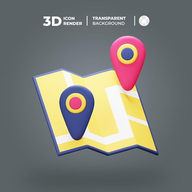 Um mapa de rota 3d