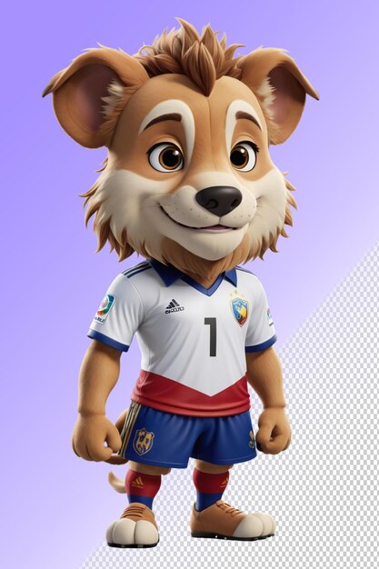 Um mascote para um jogo chamado equipe de futebol