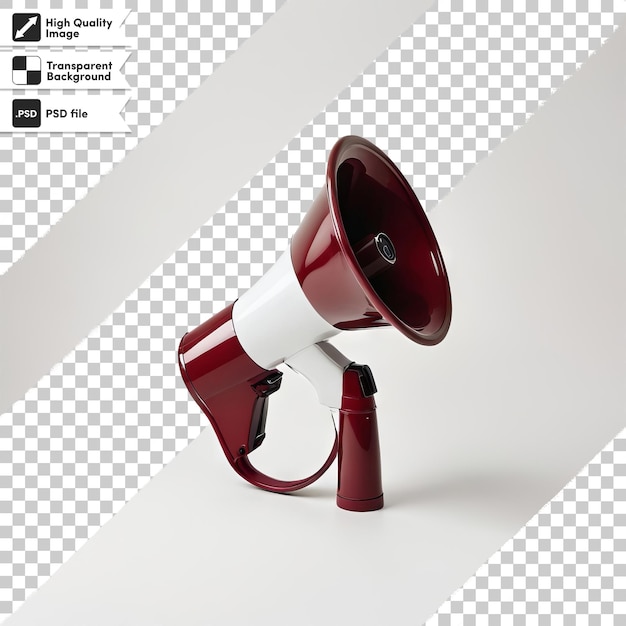 Um megafone vermelho com uma imagem de um alto-falante nele