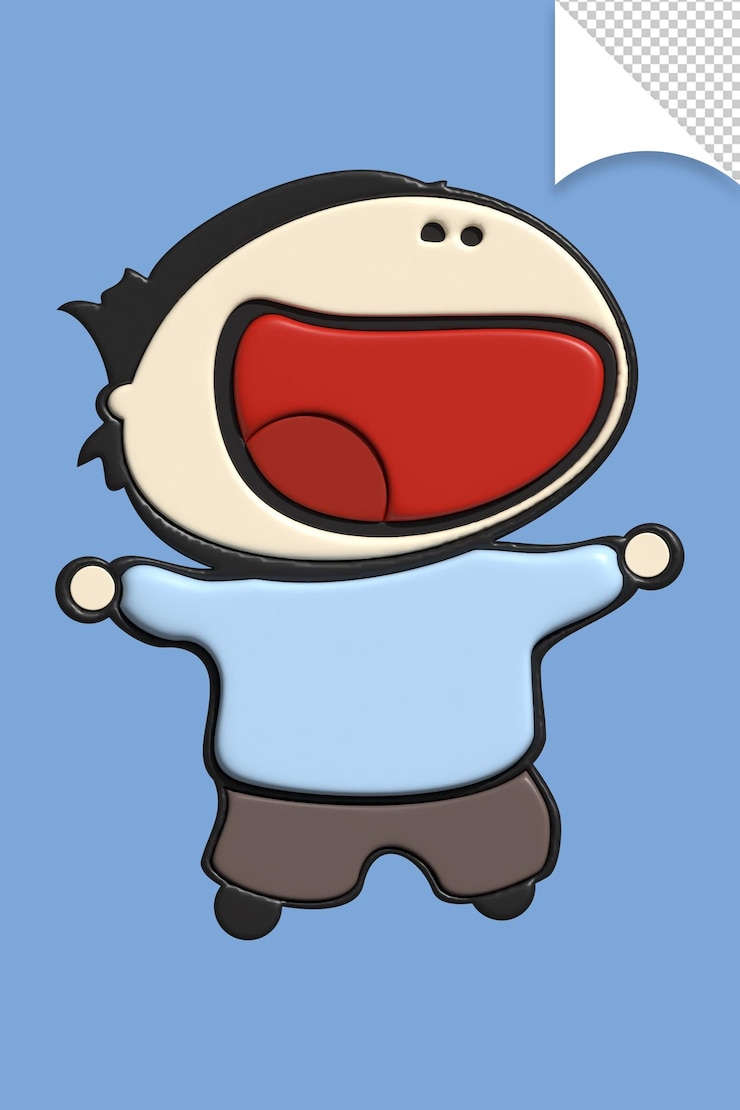 PSD um menino com uma camisa azul que diz que você não pode ver