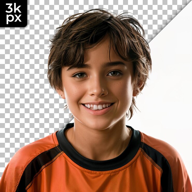PSD um menino com uma camisa que diz xm