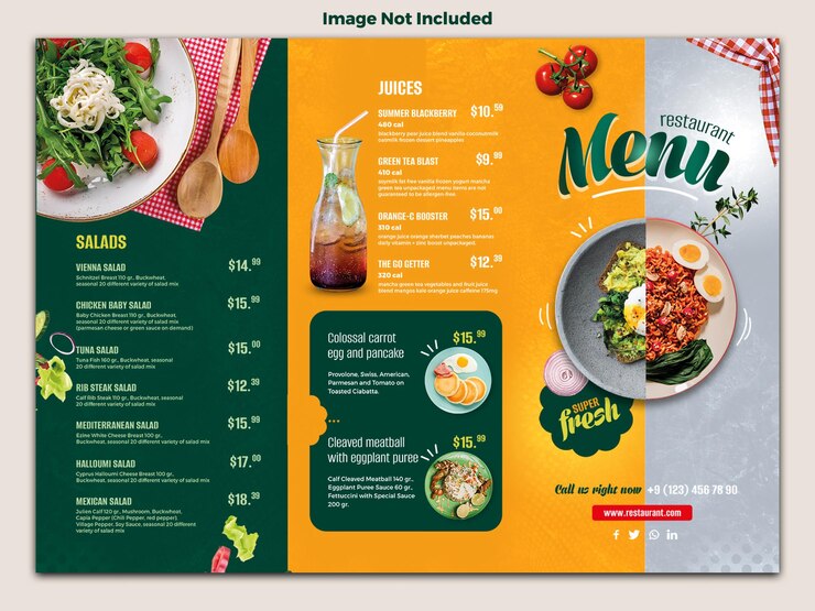 PSD um menu para um restaurante chamado menu para um restaurant chamado menu