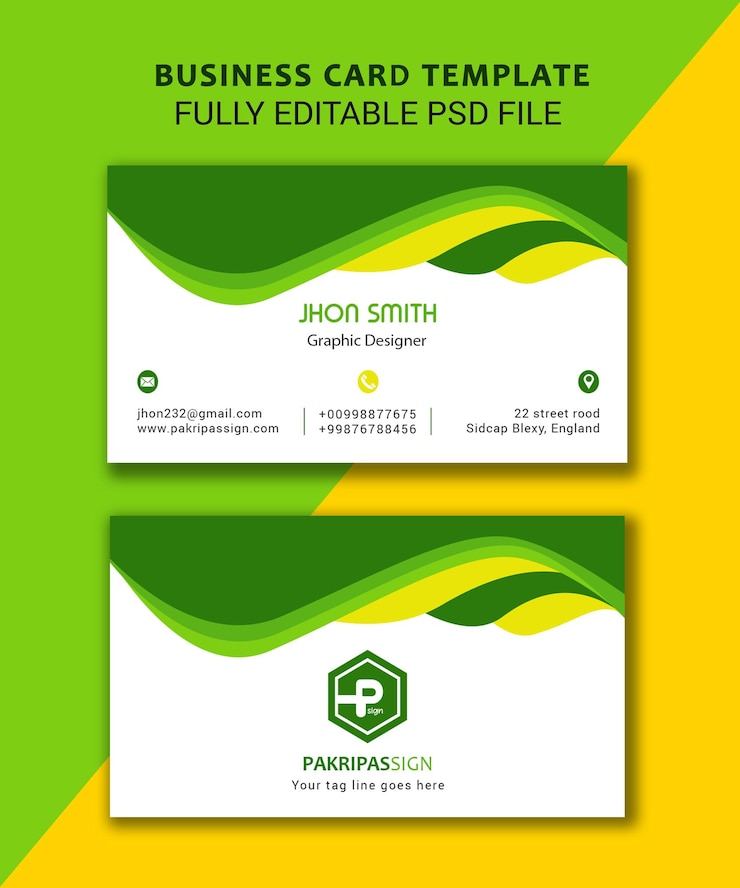 PSD um modelo de cartão de visita que é um arquivo psd totalmente editável.
