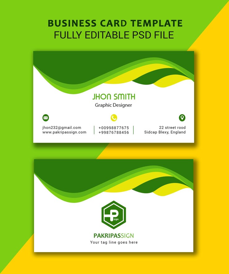 PSD um modelo de cartão de visita que é um arquivo psd totalmente editável.