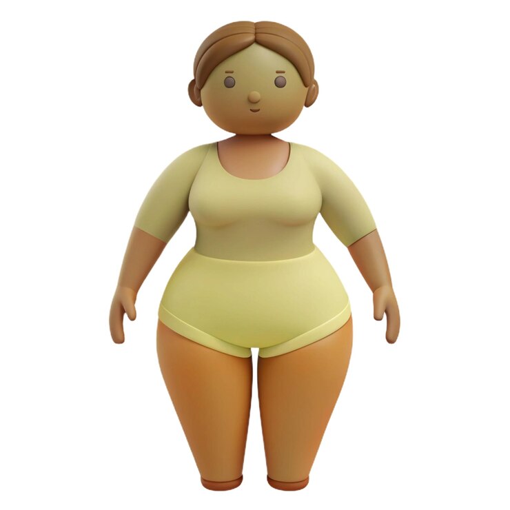 PSD um modelo de uma mulher com uma parte superior amarela e uma parte inferior amarela