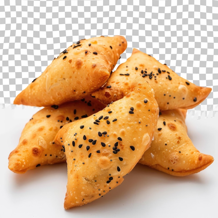 PSD um monte de bagels com sementes pretas neles