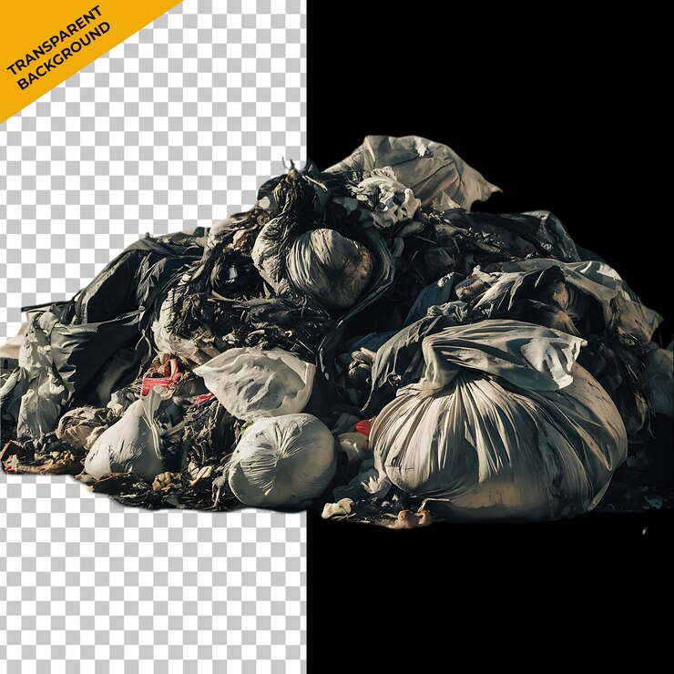 PSD um monte de lixo num aterro.