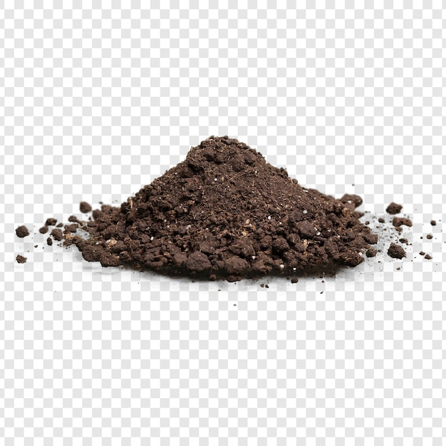 Um monte de terra castanha perfeita para jardinagem e cultivo
