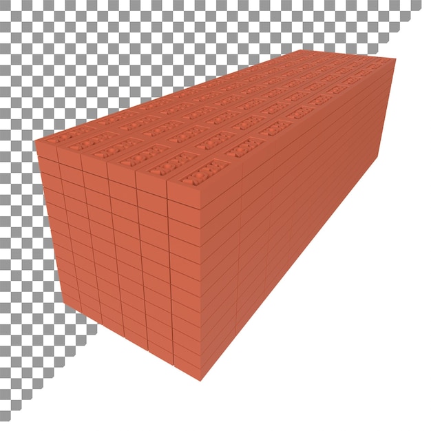 PSD um monte de tijolos 3d renderizando um conceito de engenharia conceito de projeto arquitetônico civil