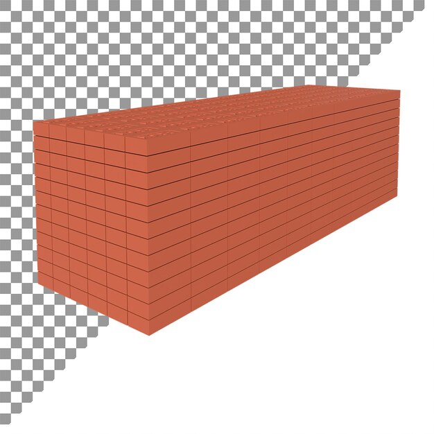 PSD um monte de tijolos 3d renderizando um conceito de engenharia