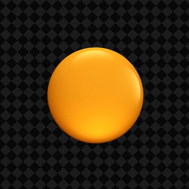 PSD um objeto redondo amarelo com fundo preto