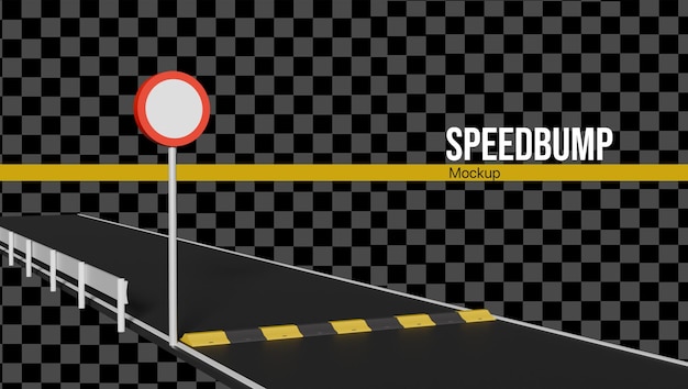 Um obstáculo de velocidade 3D no modelo da estrada