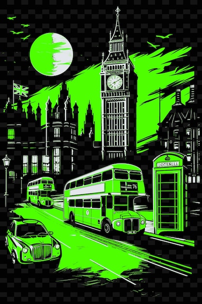 PSD um ônibus verde de dois andares é mostrado com a palavra westminster na frente