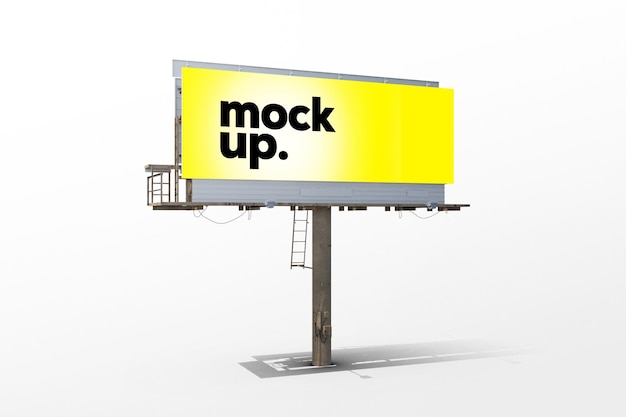 Um outdoor que diz mock up nele