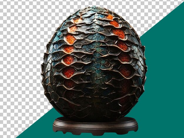 Um ovo de dragão com detalhes de textura
