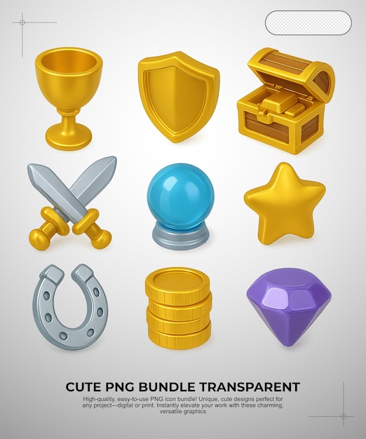 Um pacote de ícones de jogos bonitos