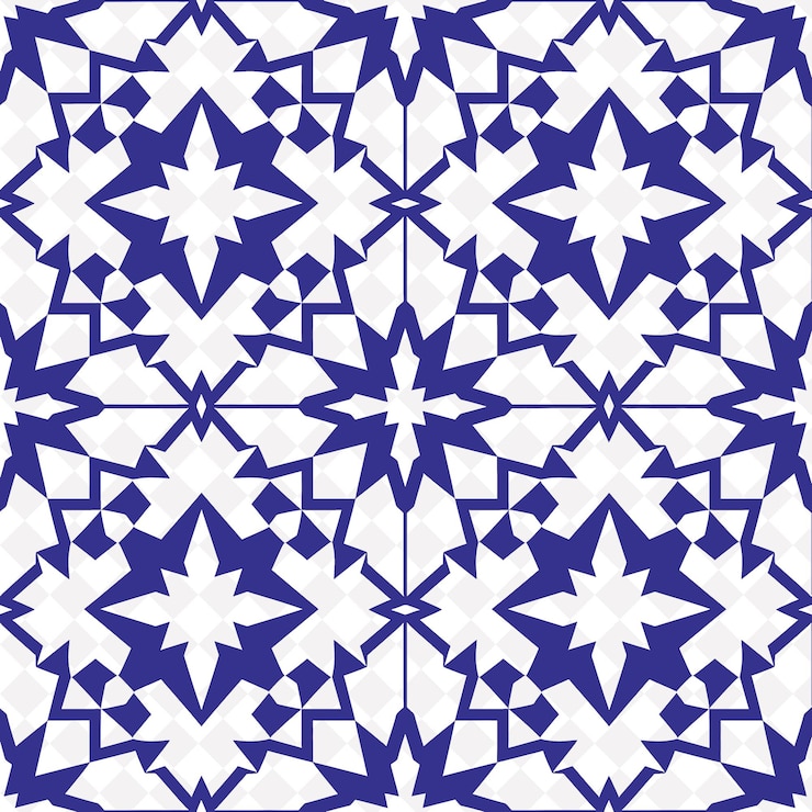 PSD um padrão azul e branco com uma estrela branca nele