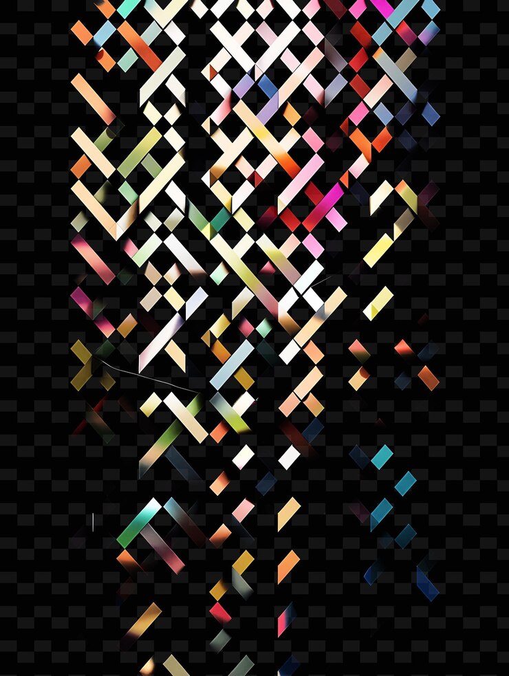 PSD um padrão de quadrados coloridos em um fundo preto