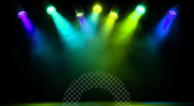 um palco com um sinal que diz um círculo nele