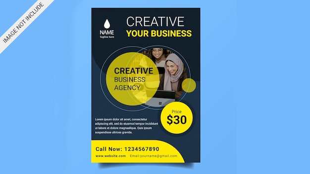 PSD um panfleto para uma empresa que diz criativo seu negócio