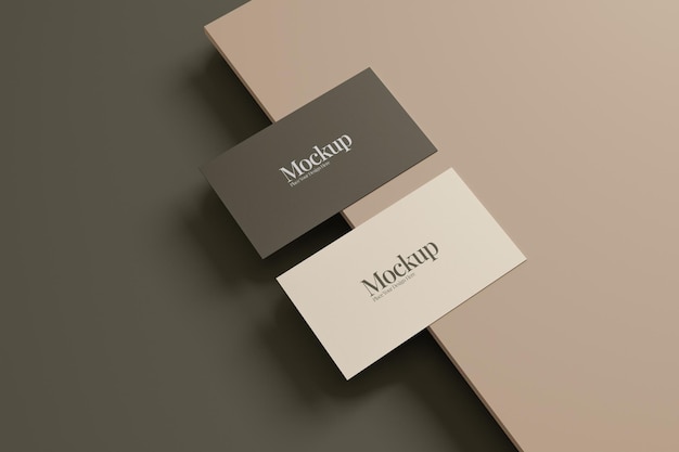 um papel castanho com um rótulo preto e branco Mockup