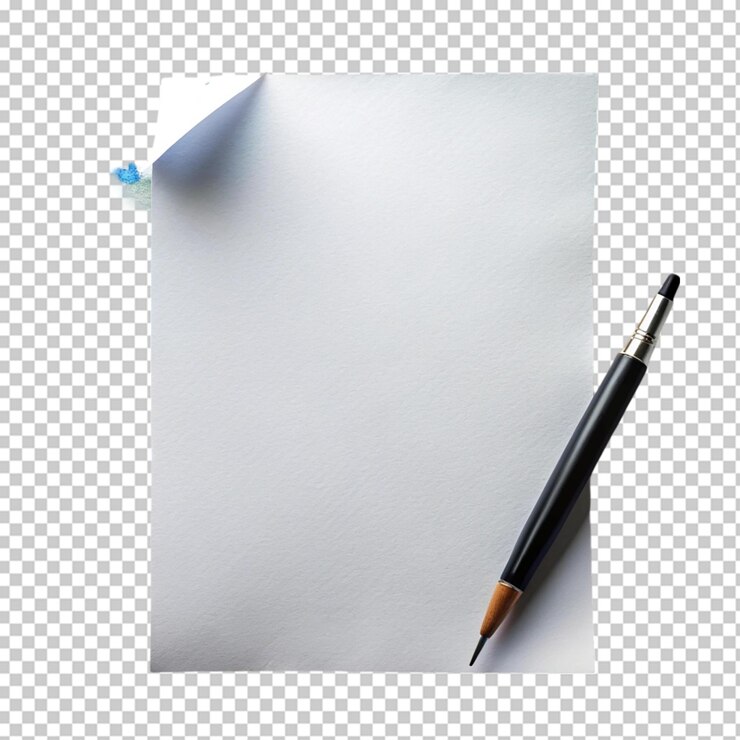 PSD um papel com um lápis