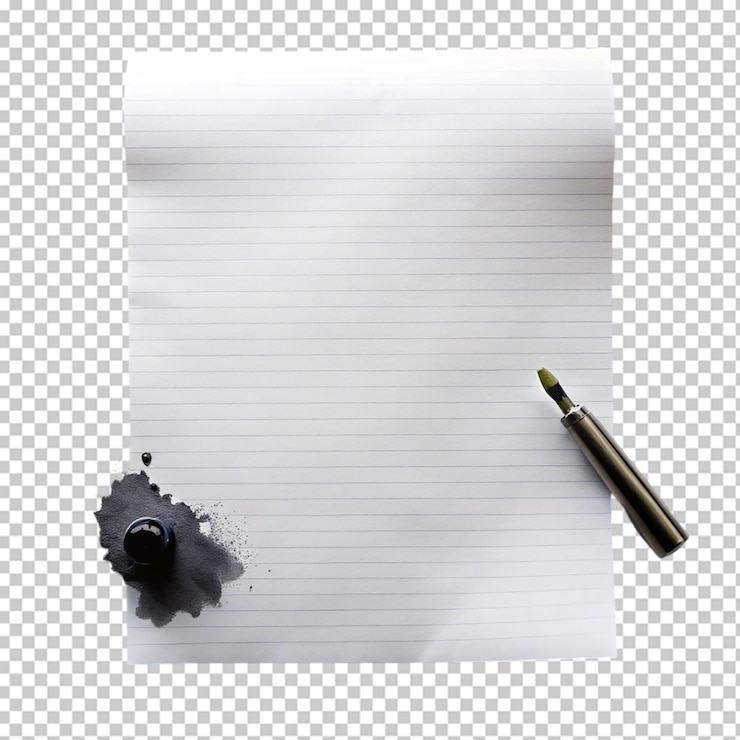 PSD um papel com um lápis