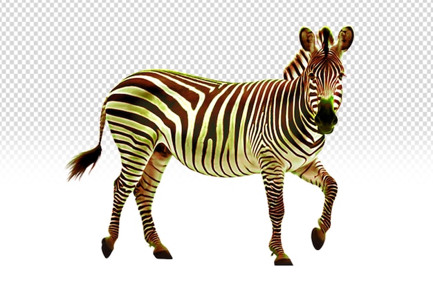 Um papel de parede de foto de um animal zebra isolado em um fundo transparente