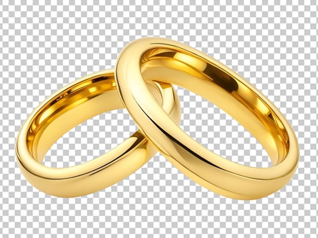 PSD um par de anéis de casamento de ouro.