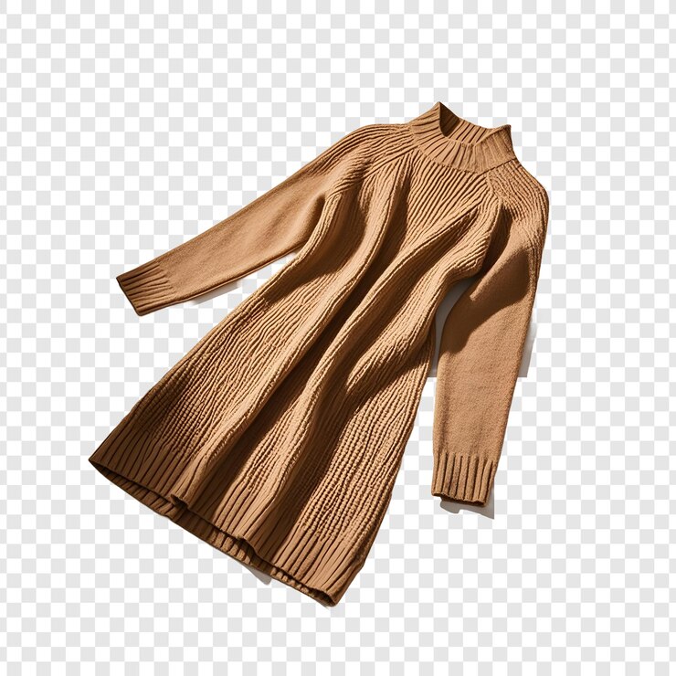 PSD um par de calças castanhas com uma camisa castanha em um fundo transparente