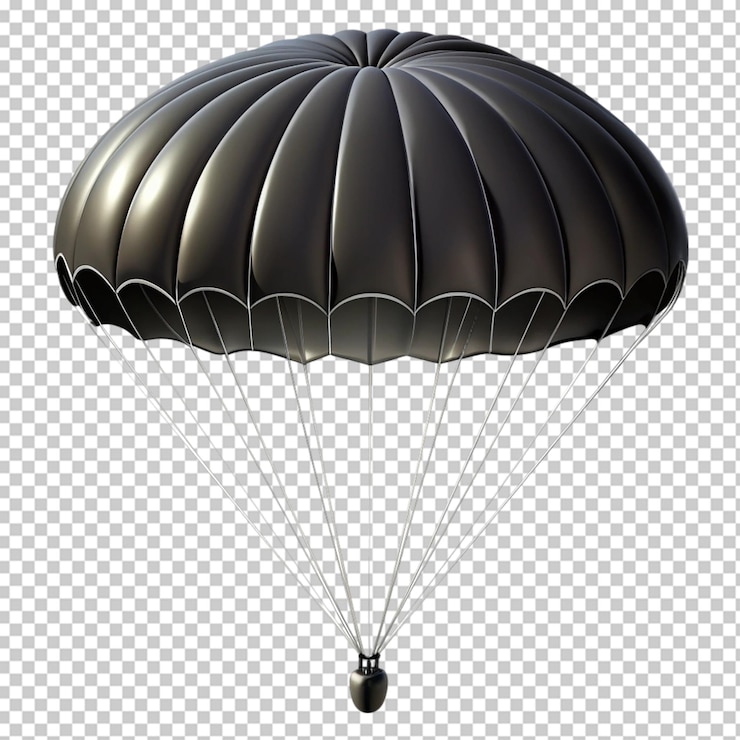 PSD um pára-quedas preto.