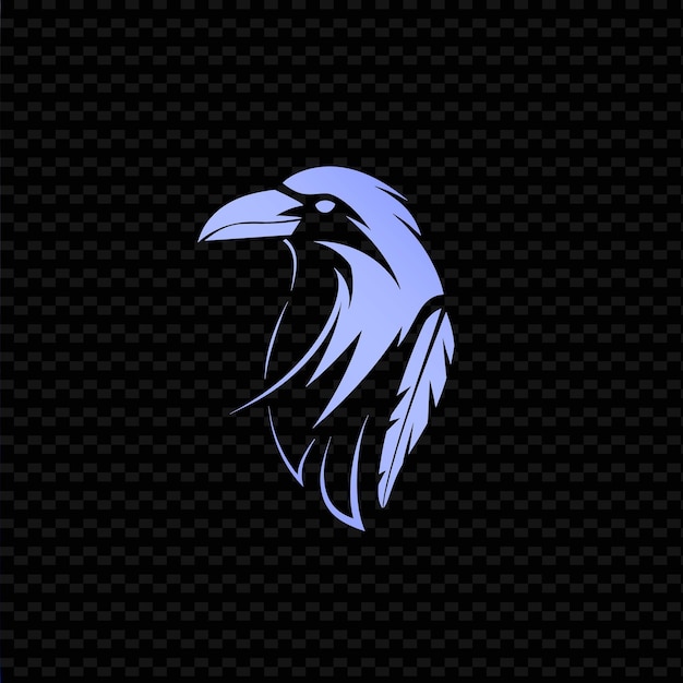 PSD um pássaro azul com uma cauda azul senta-se em um fundo preto