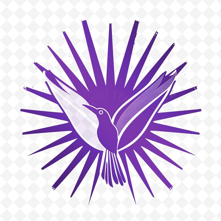 PSD um pássaro com um bico roxo está em um fundo branco