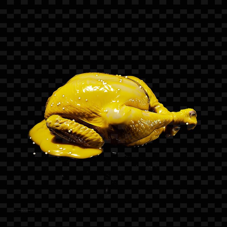 PSD um pato amarelo com um salpico de água na cabeça