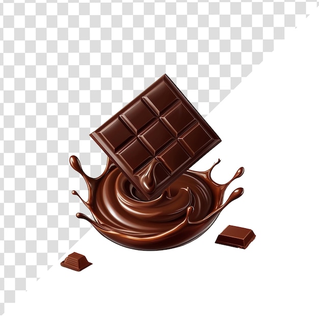 Um pedaço de chocolate.