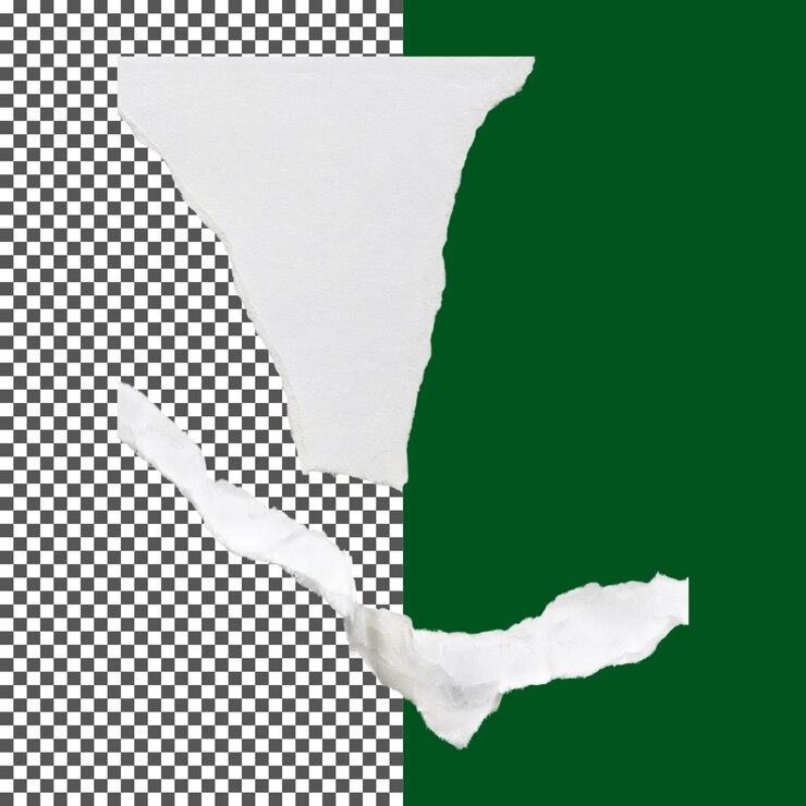 PSD um pedaço de papel rasgado papel rasgado com borda rasgada em fundo transparente png psd
