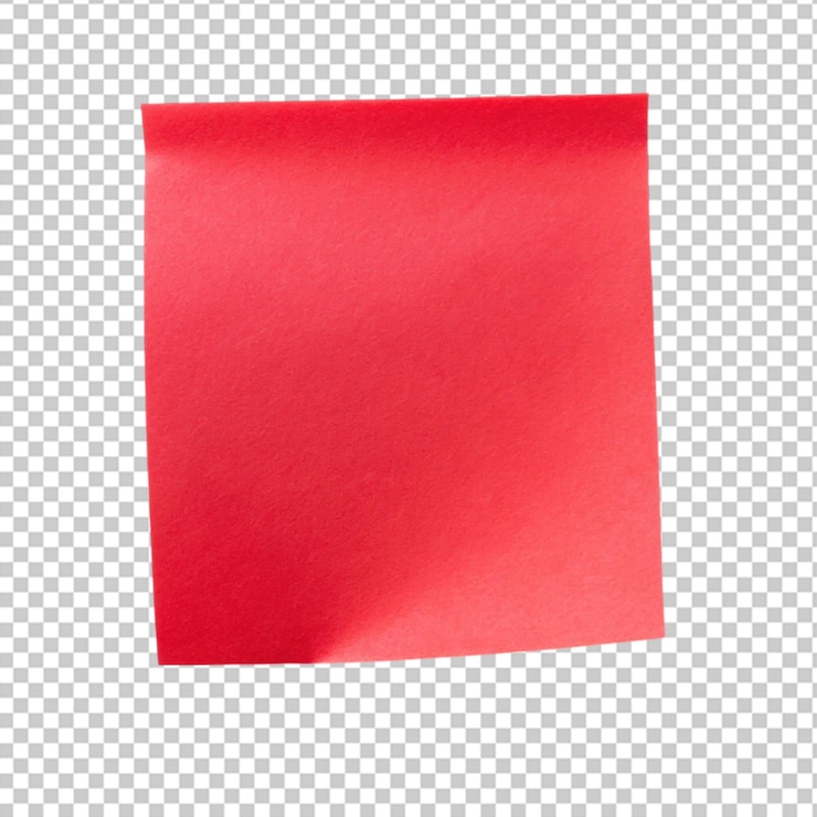 PSD um pedaço de papel vermelho com um telefone preto ligado a ele