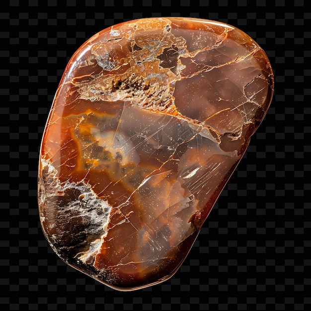 PSD um pedaço de pedra com uma concha quebrada