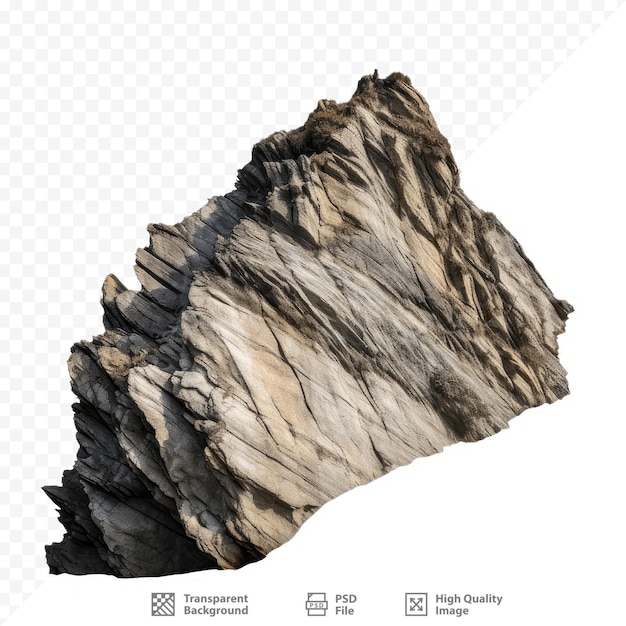 Um pedaço de rocha que é marrom