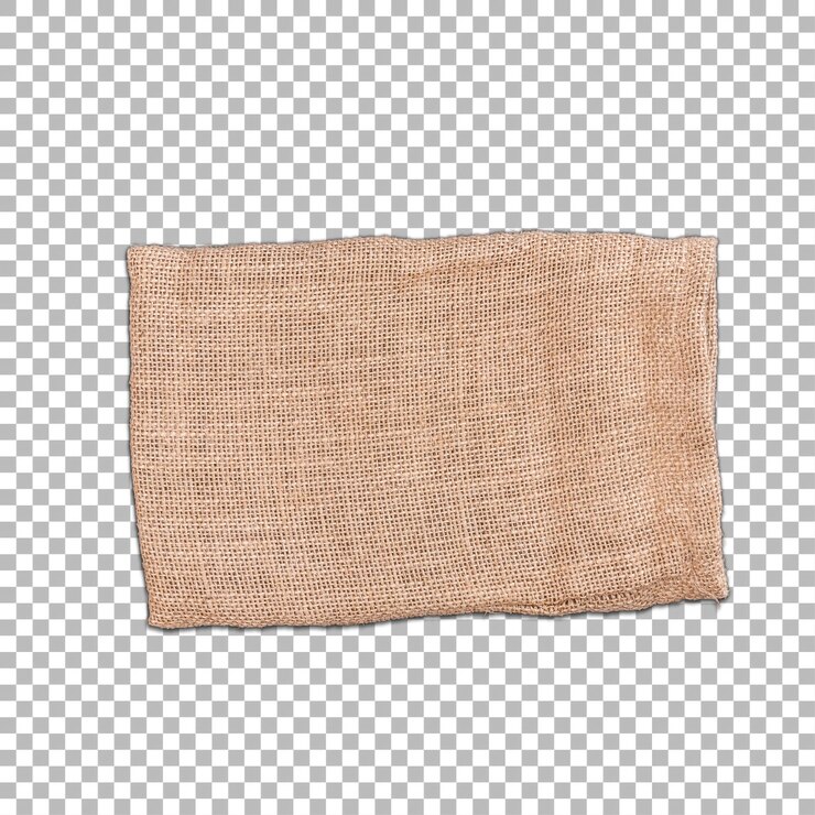 PSD um pedaço de tecido de burlap comumente usado para vários propósitos de embalagem de artesanato e jardinagem