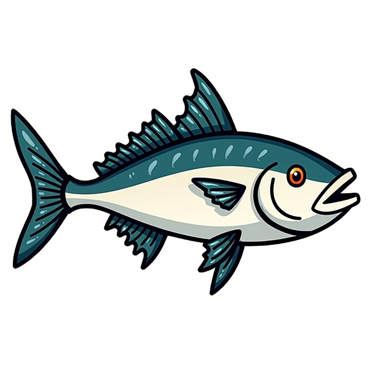 PSD um peixe com a boca aberta e a palavra peixe nele