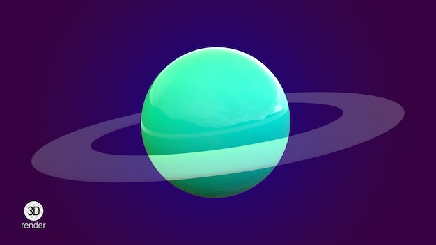 Um planeta com uma superfície verde em um fundo transparente