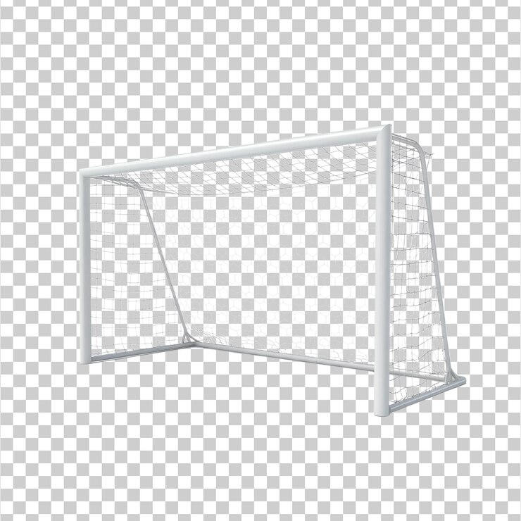 PSD um png de rede de gols 3d isolado em fundo transparente