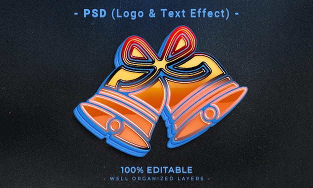 Um pôster que diz efeito de texto do logotipo psd