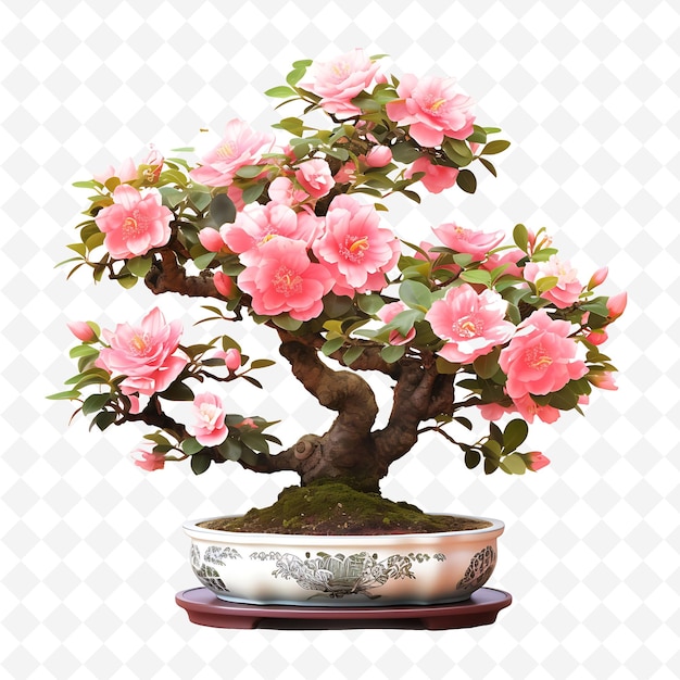 Um pote de flores com as palavras bonsai nele