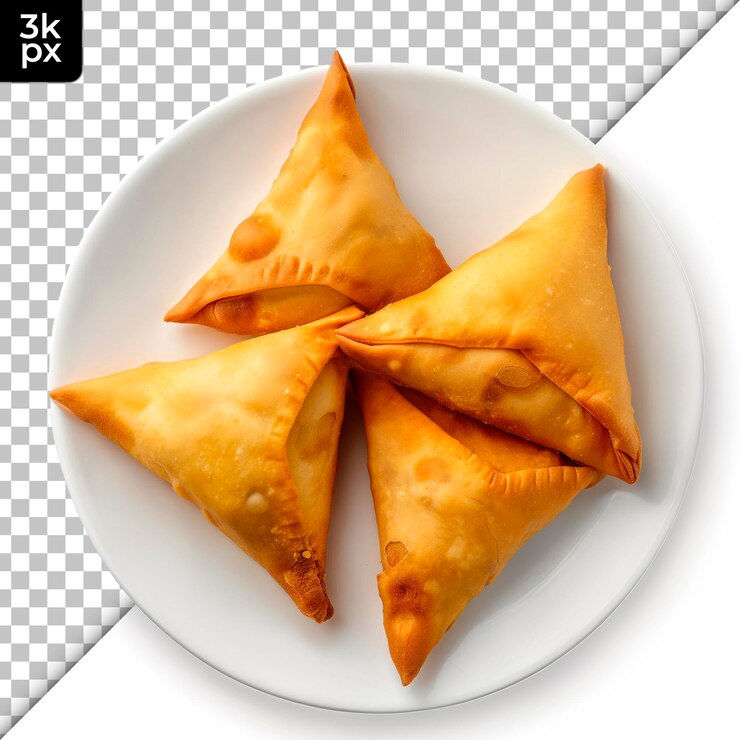 PSD um prato com comida nele, incluindo uma foto de uma caixa com a letra k nele